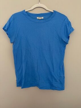 Madewell Short Sleeve Blue Crewneck Tee Small